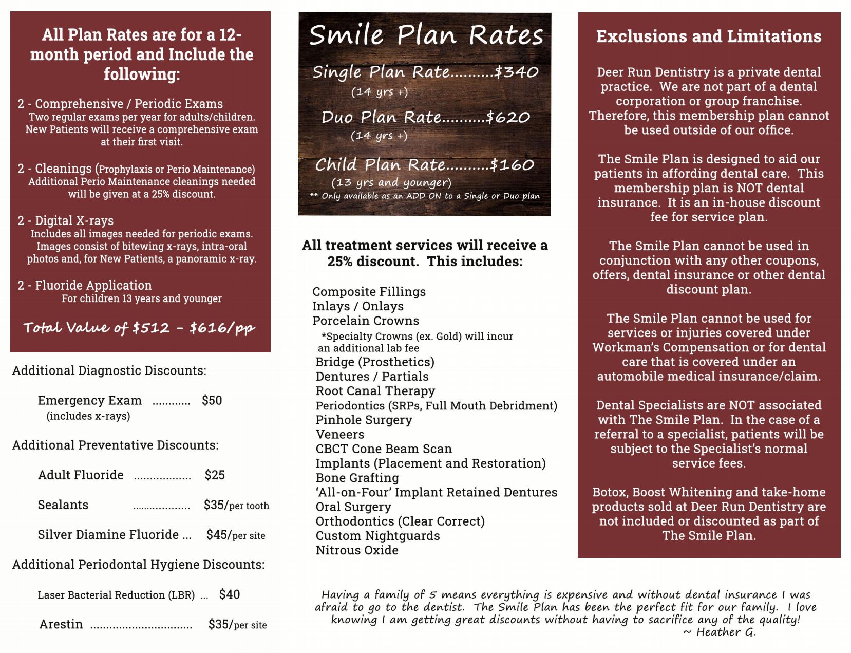 Smile Plan - In House Dental Membership Orchard Dental Care